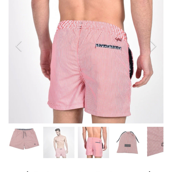 Eight X Lined Shorts, Sz Small; red striped hybrid shorts - Picture 7 of 7